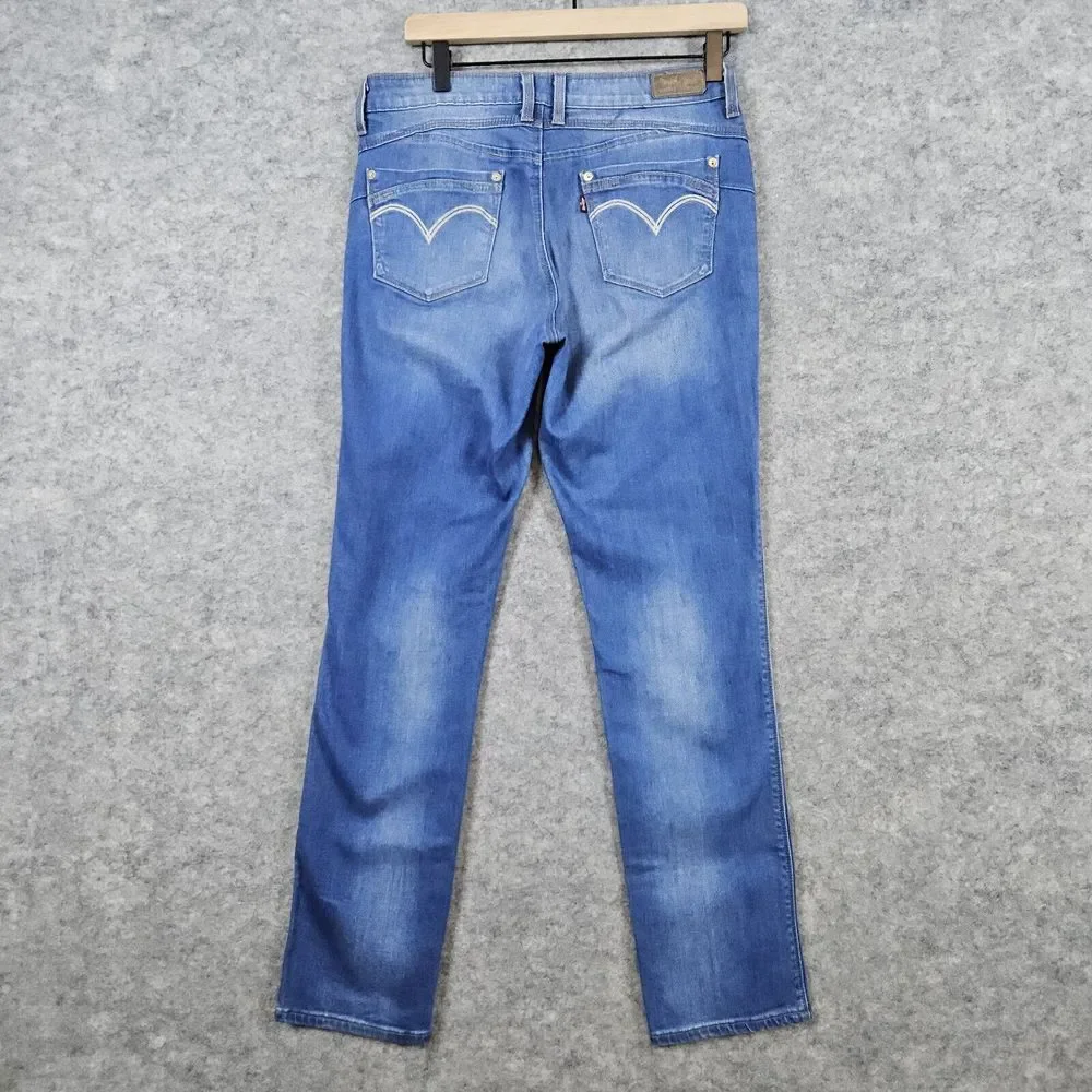Levi Strauss Flatters & Flaunts Women's Skinny Leg 29x32 ACTUAL 30x30 Blue Jeans